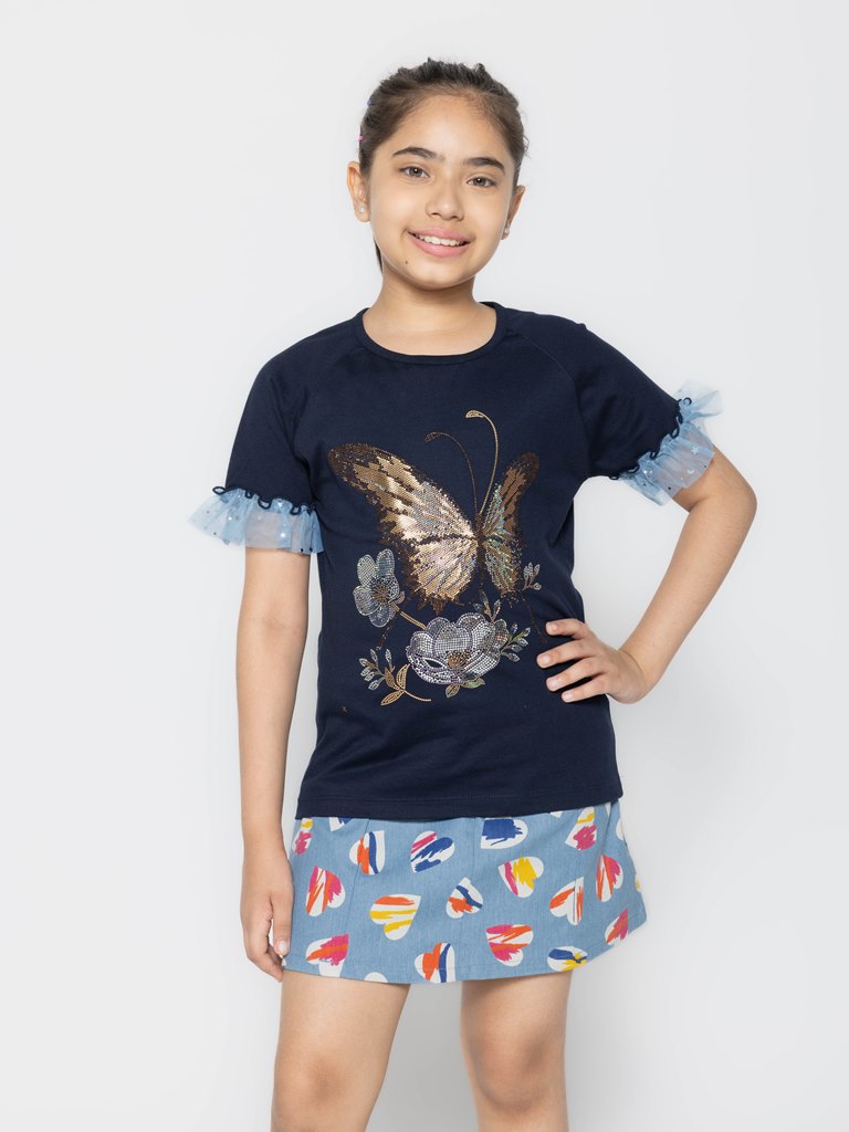 "Essential Trio: Girls' Printed Tops - Pack of 3"