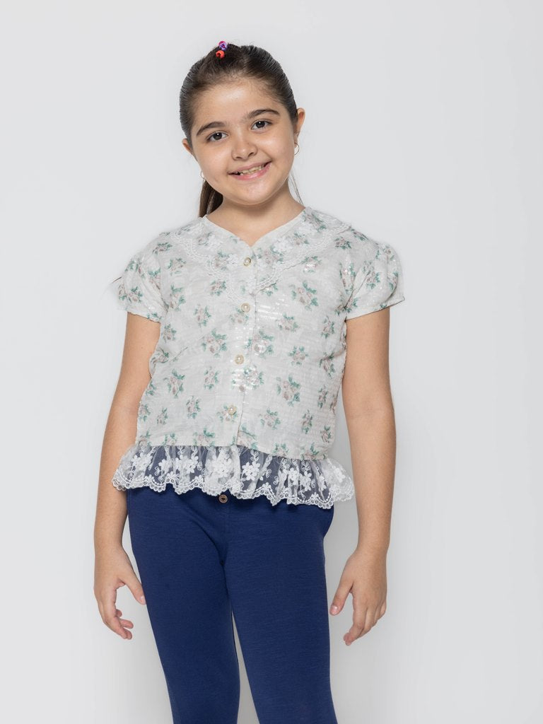 "Girls' Fashion Fun: Set of 3 Printed Part Tops"