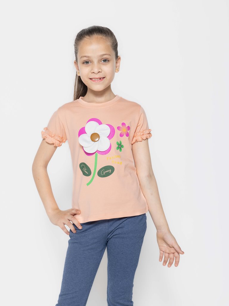 "Girls' Fashion Fun: Set of 3 Printed Part Tops"