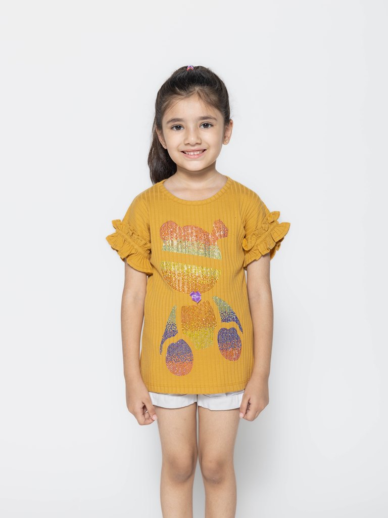 "Girls' Fashion Fun: Set of 3 Printed Part Tops"