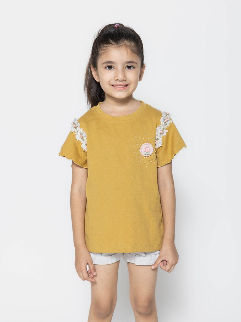 "Essential Trio: Girls' Printed Tops - Pack of 3"