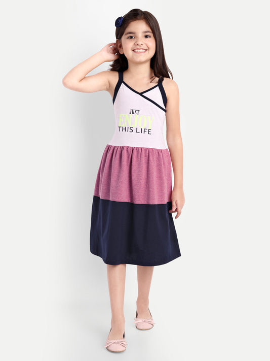Pampolina  Printed Summer Cotton Dress For Baby Girl-PINK