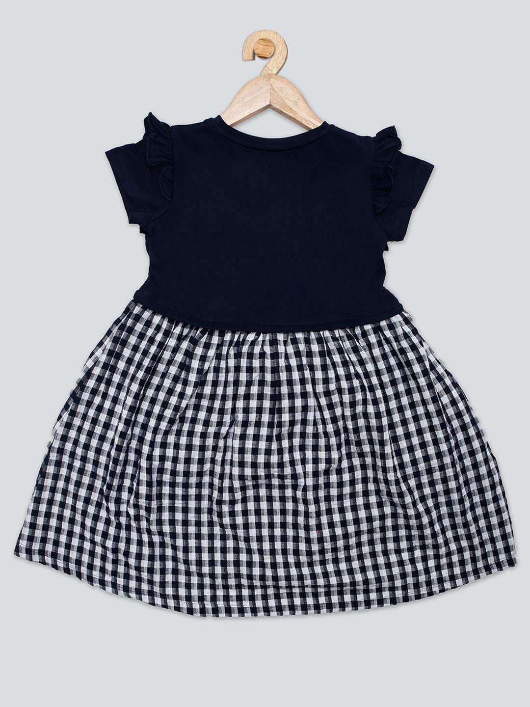 Pampolina Summer Cotton Frock For Baby Girl - Navy