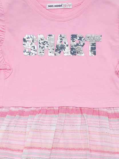 Pampolina Summer Cotton Frock For Baby Girl - Pink