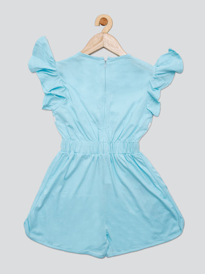 Pampolina Girls Color Blocked Jumpsuit Jumpsuit - Turquise