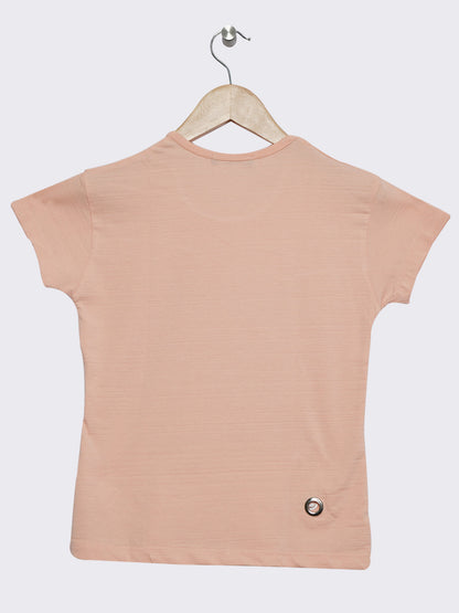 Pampolina Girls Printed Top-Peach
