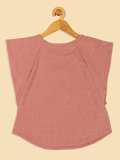 Pampolina Girls Printed  Half Sleeve Top-Olive