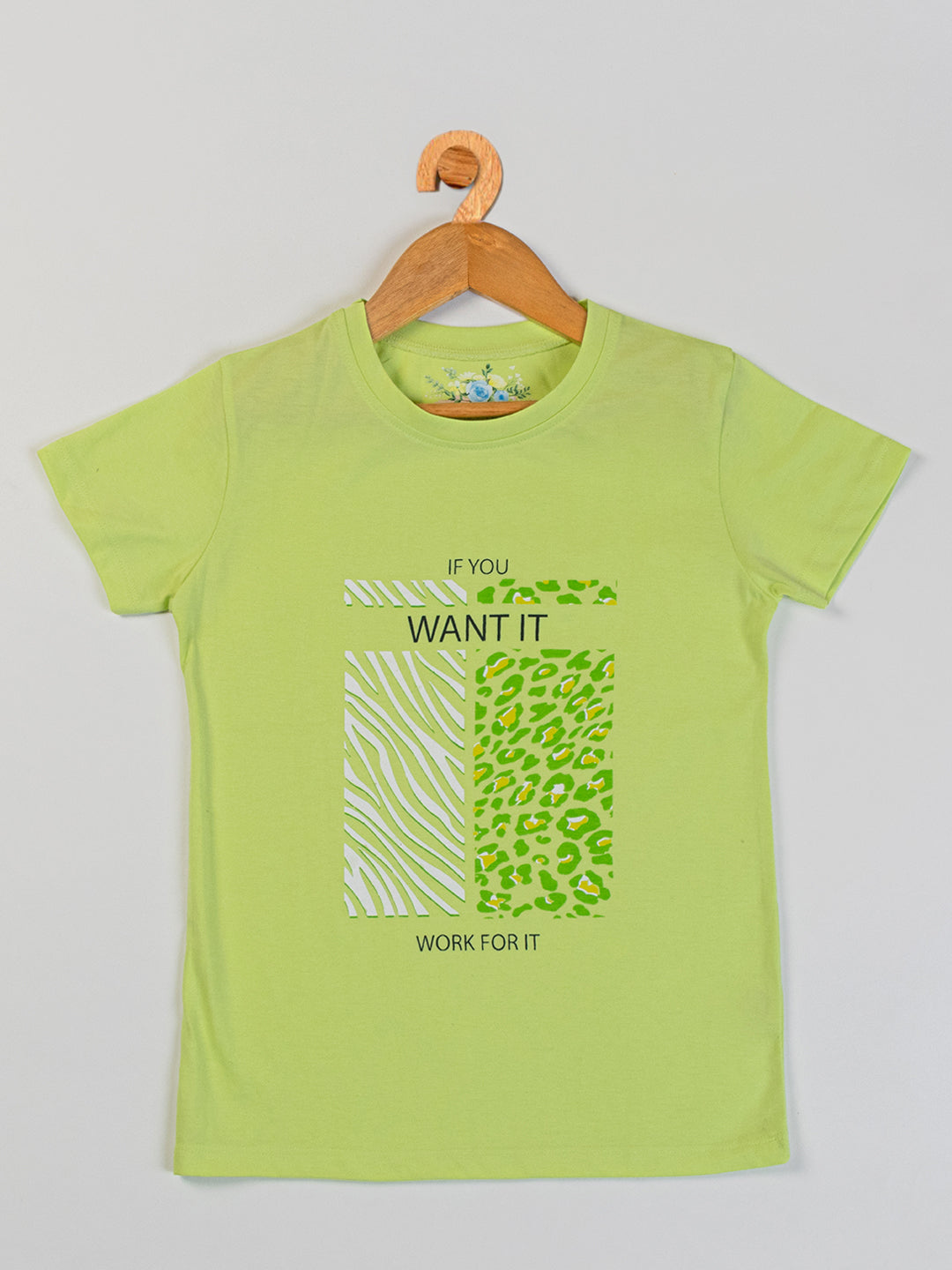 Pampolina Girls Printed Co-Ord Sets-Green