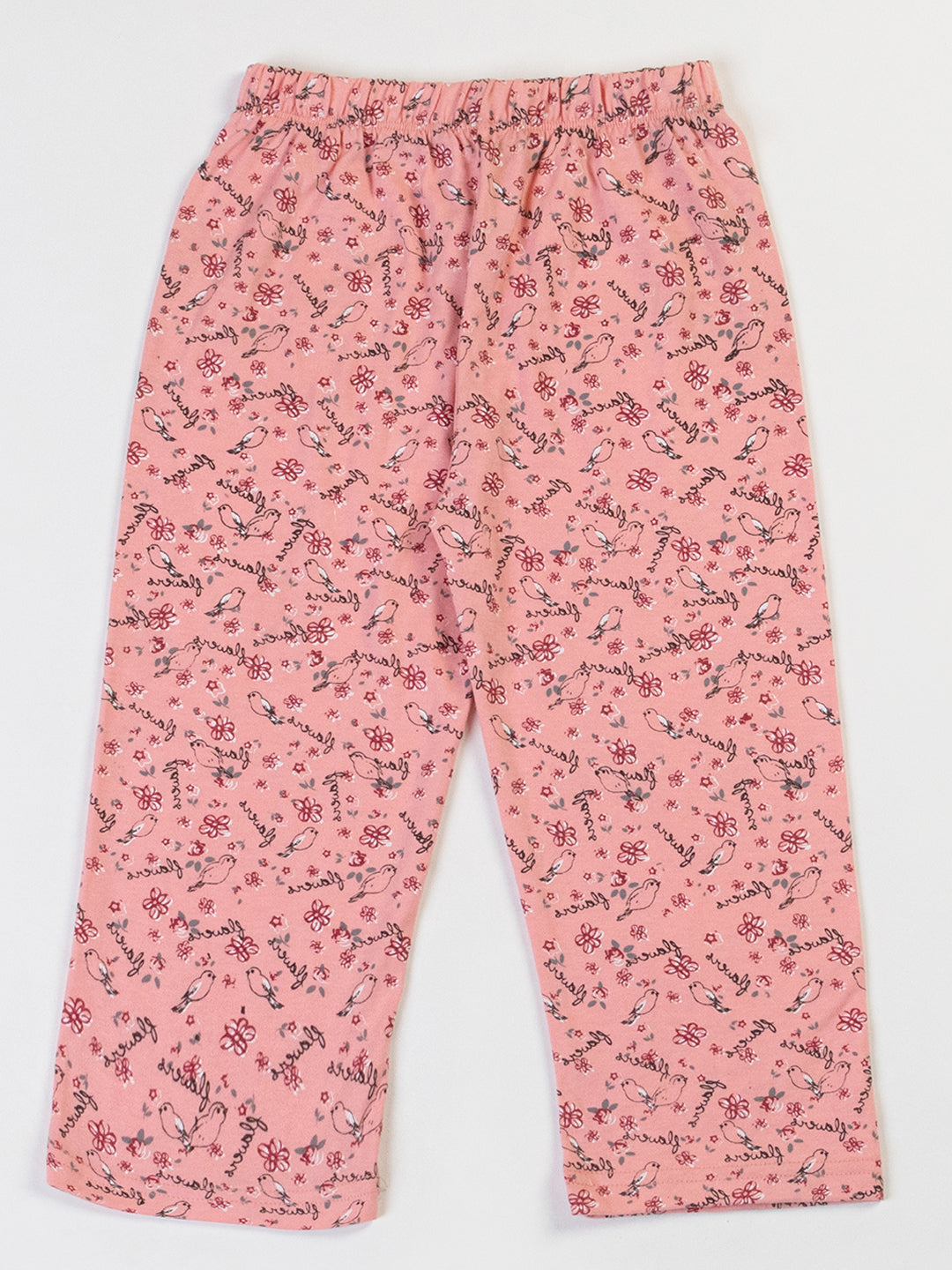 Pampolina Girls Floral Printed Co-Ord Sets-Peach