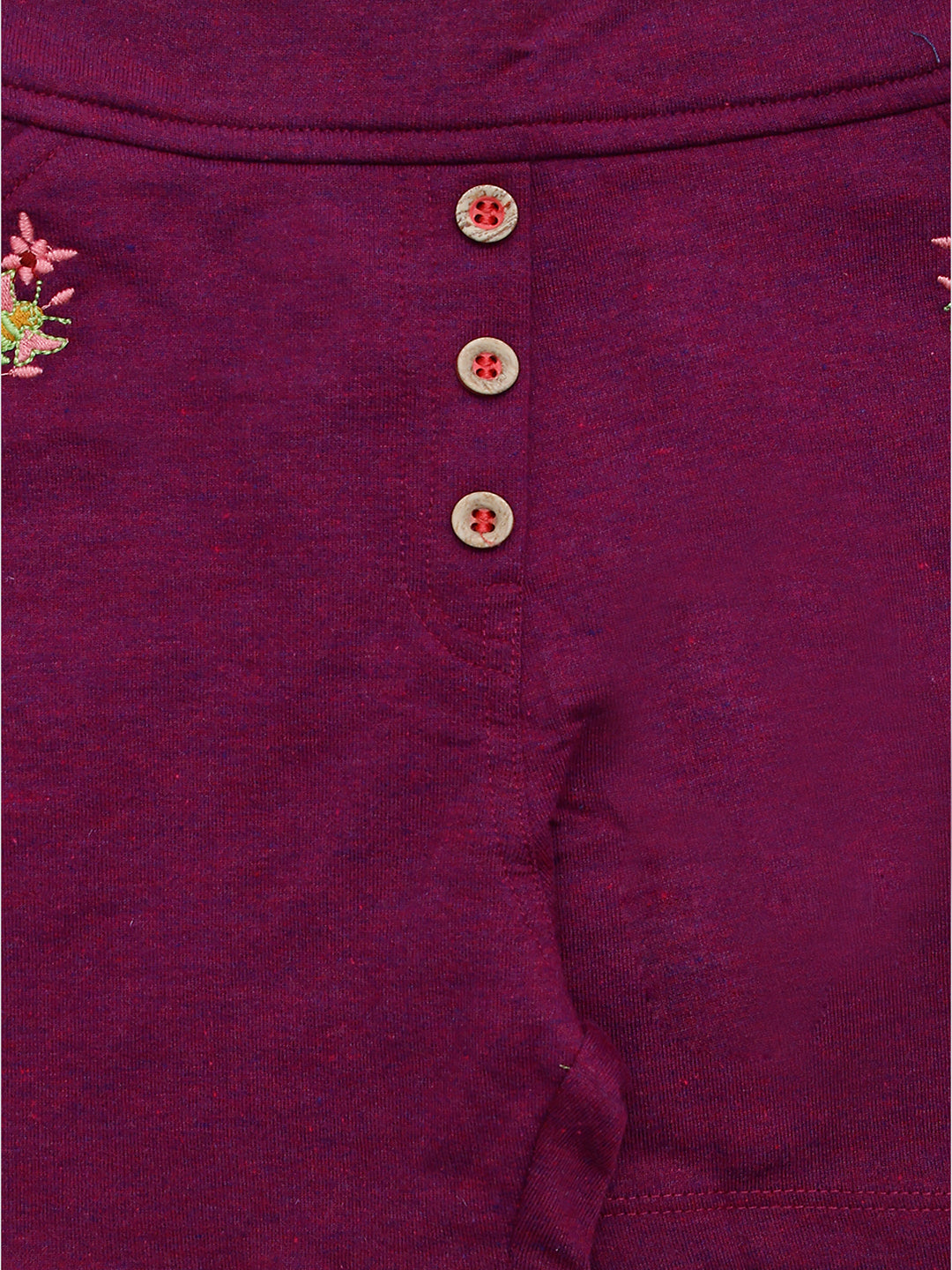 Pampolina Girls Floral Printed Short- Purple