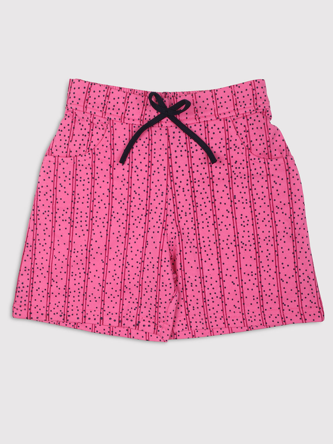 Pampolina Girls Dot Printed Shorts-Pink