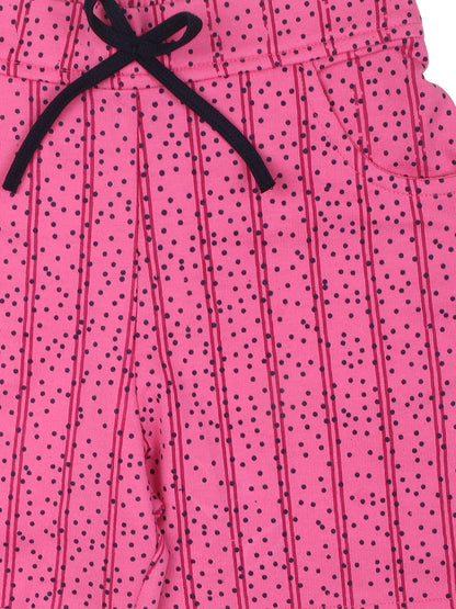 Pampolina Girls Dot Printed Shorts-Pink