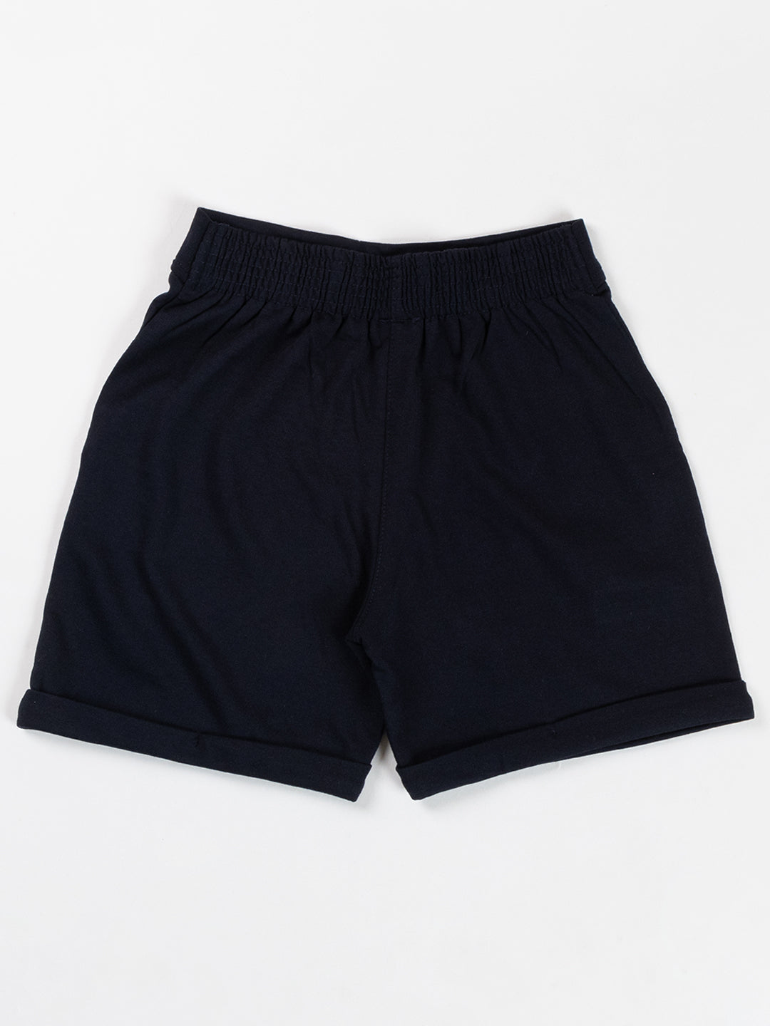 Pampolina Girls Solid Shorts-Navy