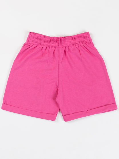 Pampolina Girls Solid Shorts-Pink