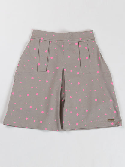 Pampolina Girls Polka Dot Printed Skirt-Grey
