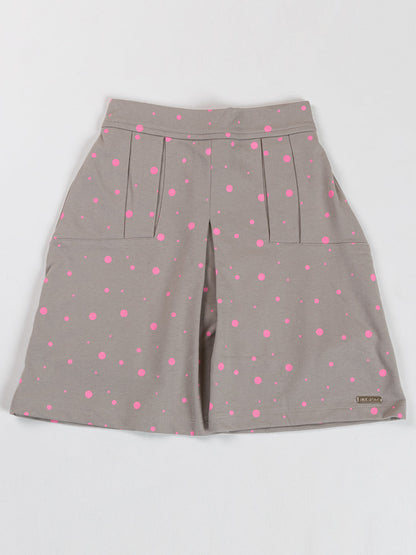 Pampolina Girls Polka Dot Printed Skirt-Grey
