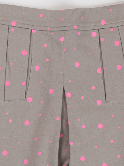 Pampolina Girls Polka Dot Printed Skirt-Grey