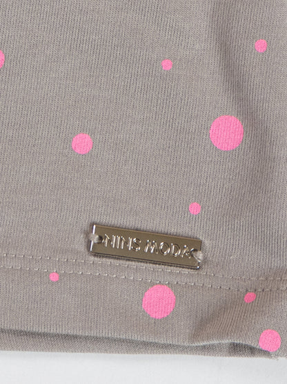 Pampolina Girls Polka Dot Printed Skirt-Grey