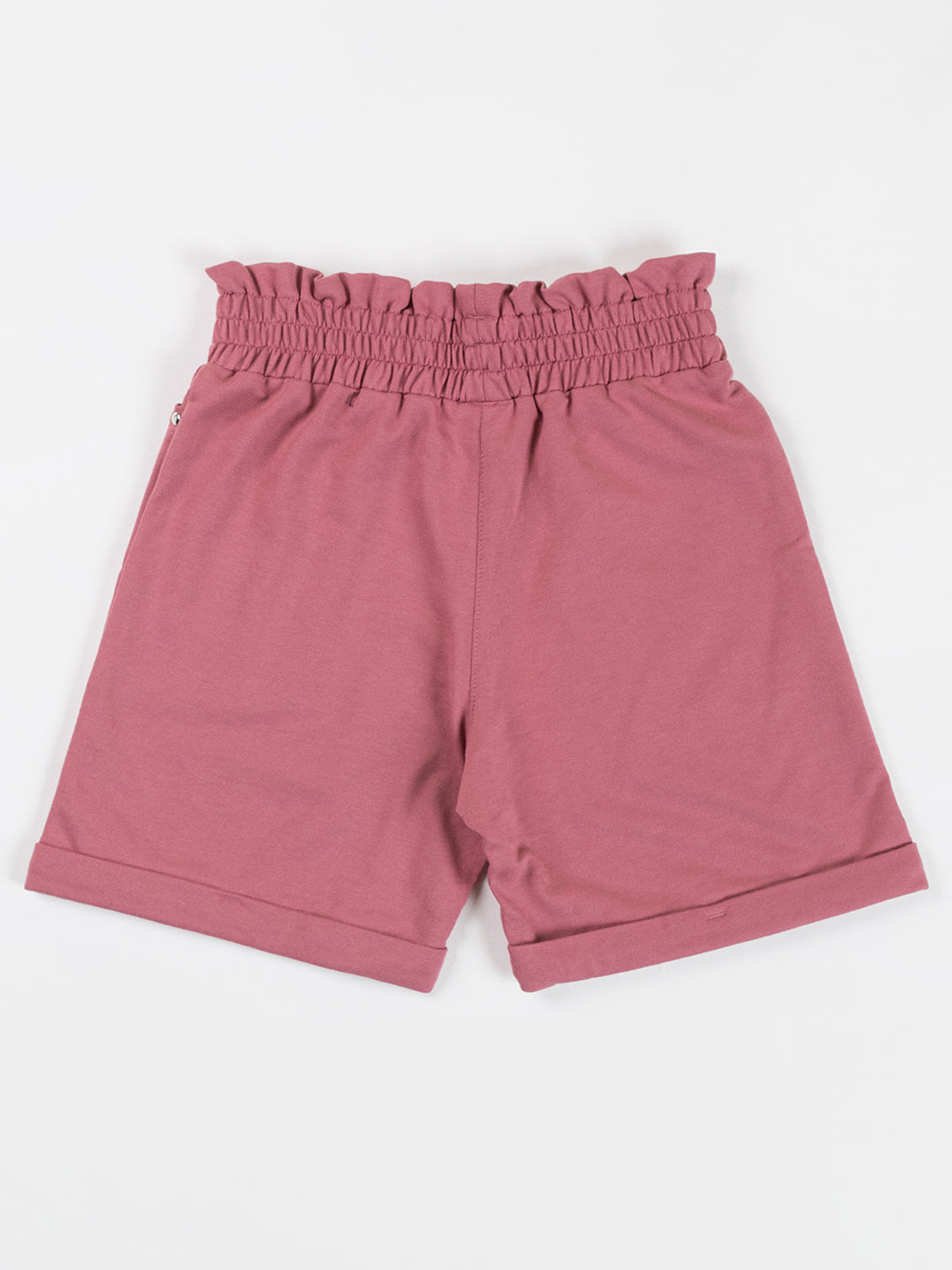 Pampolina Girls Solid Shorts-OnionPink