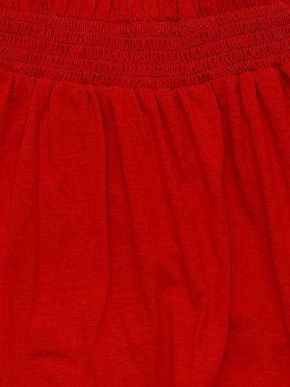Pampolina Girls Solid Skirt- Red
