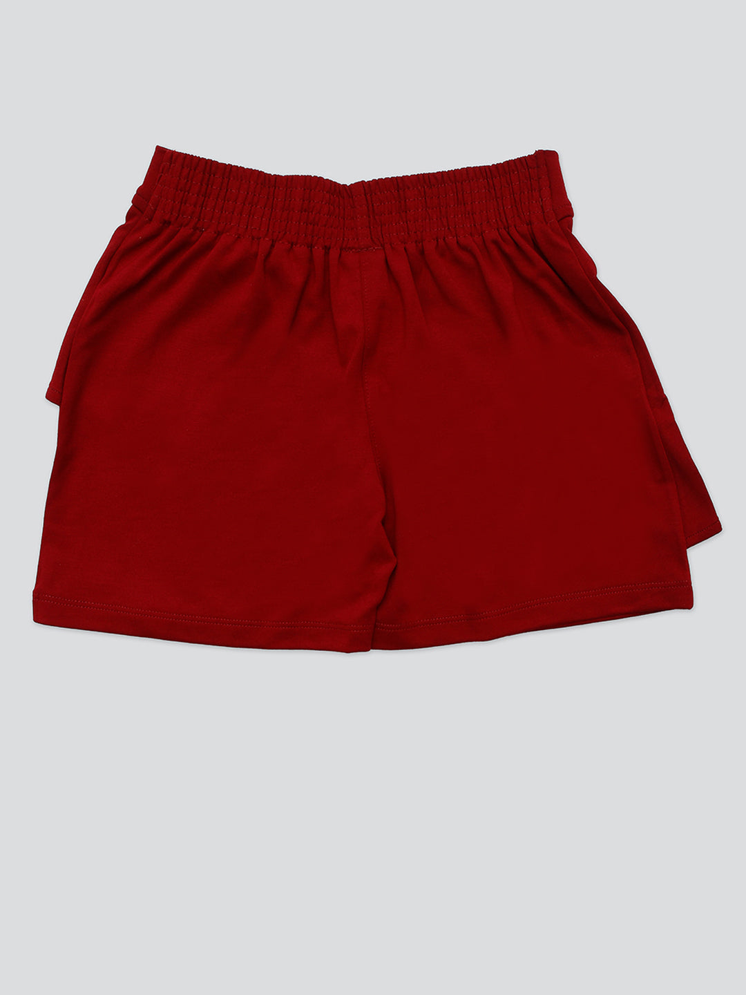 Pampolina Girls Solid Short- Mahroon
