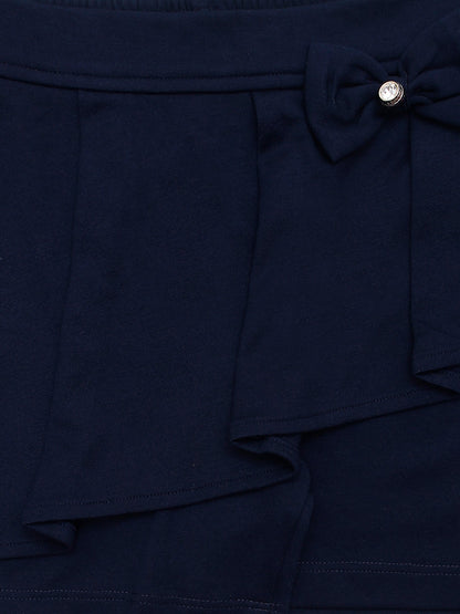Pampolina Girls Solid Short- Navy