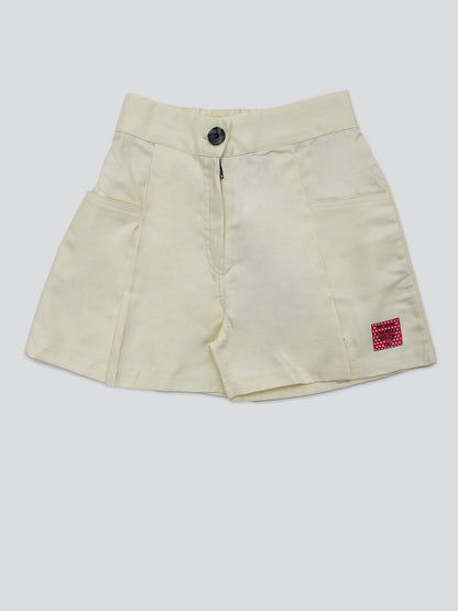 Pampolina Girls Solid Short- Lemon