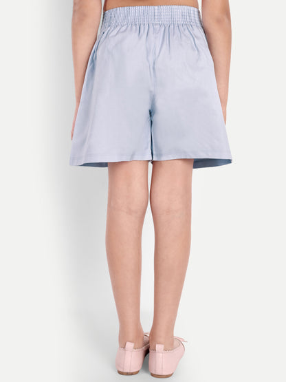 PAMPOLINA GIRLS SOLID SKIRT-SKY