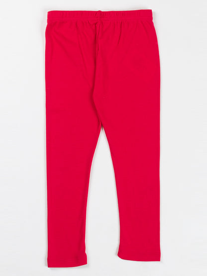 Pampolina Girls Printed Ankle Lenth Capri-Red