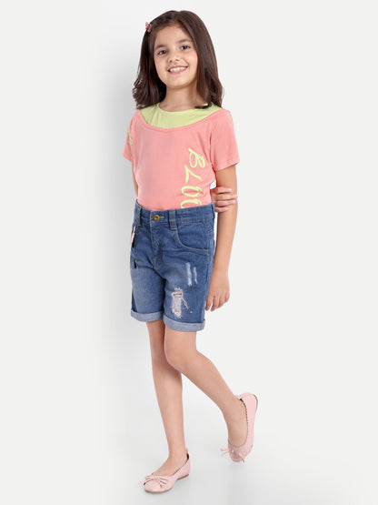 PAMPOLINA GIRLS DENIM SHORTS -L.BLUE
