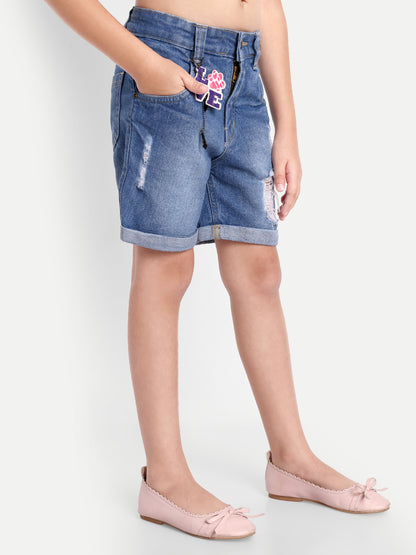 PAMPOLINA GIRLS DENIM SHORTS -L.BLUE