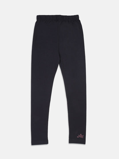 Pampolina Full Length Solid Leggings - Navy Blue