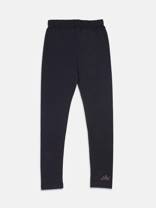 Pampolina Full Length Solid Leggings - Navy Blue