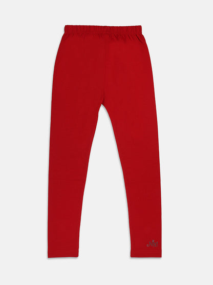 Pampolina Full Length Solid Leggings - Red