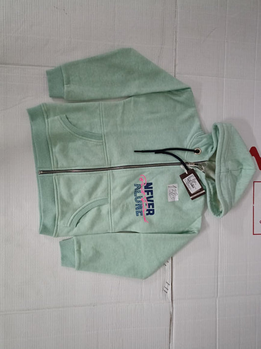 Cotton Sweatshirt with Front Zip – Comfortable & Stylish Girls Sweatshirt