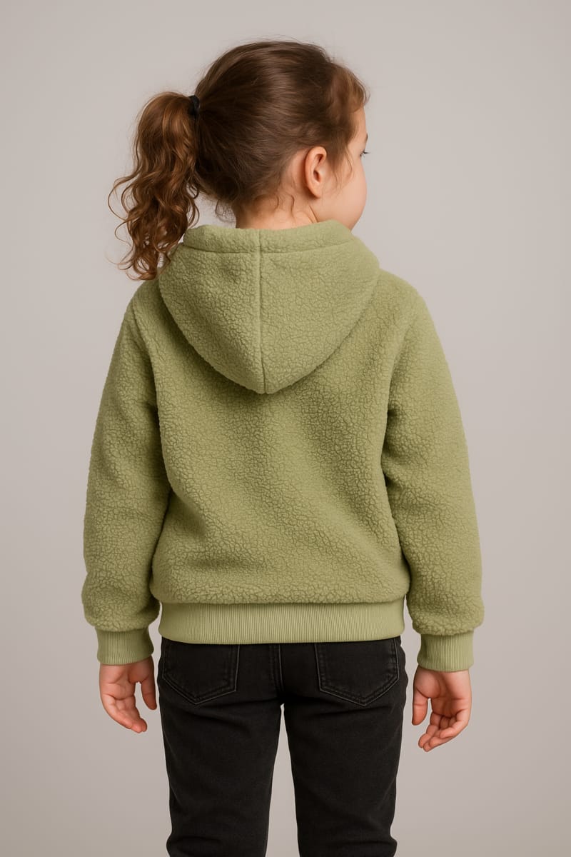 Cotton Sweatshirt with Front Zip – Comfortable & Stylish Girls Sweatshirt