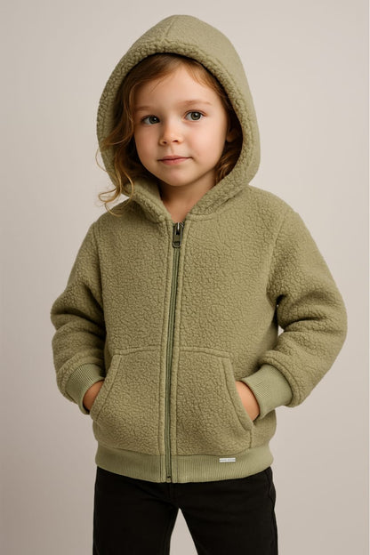 Cotton Sweatshirt with Front Zip – Comfortable & Stylish Girls Sweatshirt