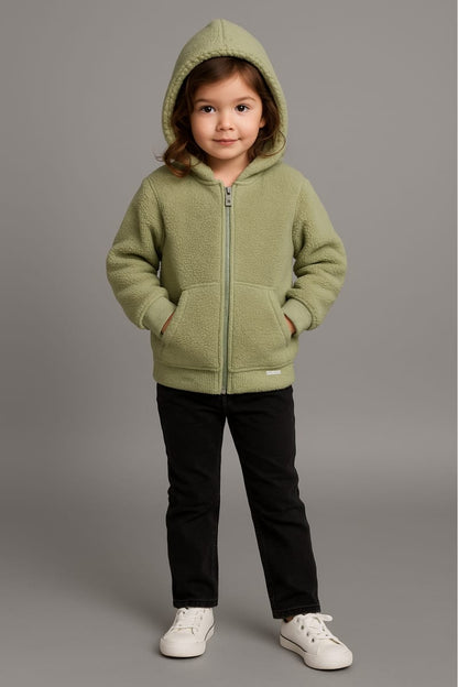 Cotton Sweatshirt with Front Zip – Comfortable & Stylish Girls Sweatshirt