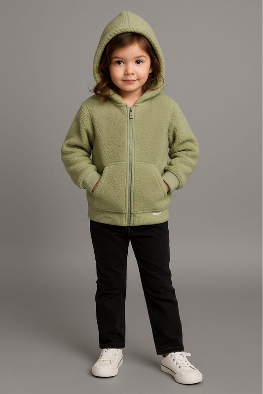 Cotton Sweatshirt with Front Zip – Comfortable & Stylish Girls Sweatshirt