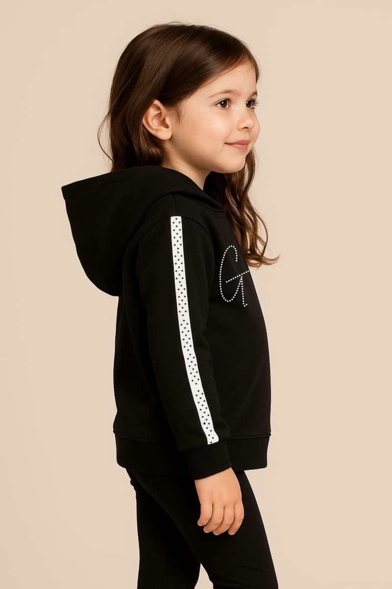 Cozy Fleece Hooded Tracksuit Set for Children - Perfect for Athleisure