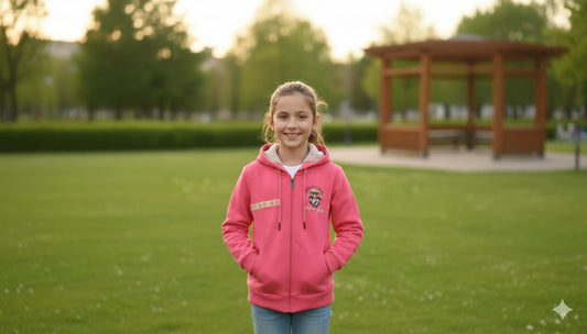 Cozy Fuchsia Pink Fleece Zip-Up Sweatshirt with Pockets