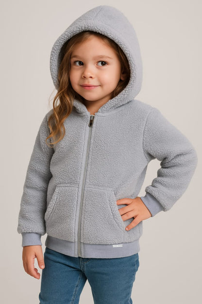 Cotton Sweatshirt with Front Zip – Comfortable & Stylish Girls Sweatshirt