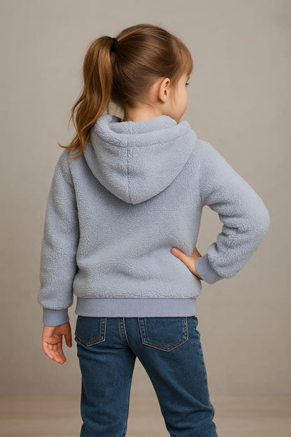 Cotton Sweatshirt with Front Zip – Comfortable & Stylish Girls Sweatshirt