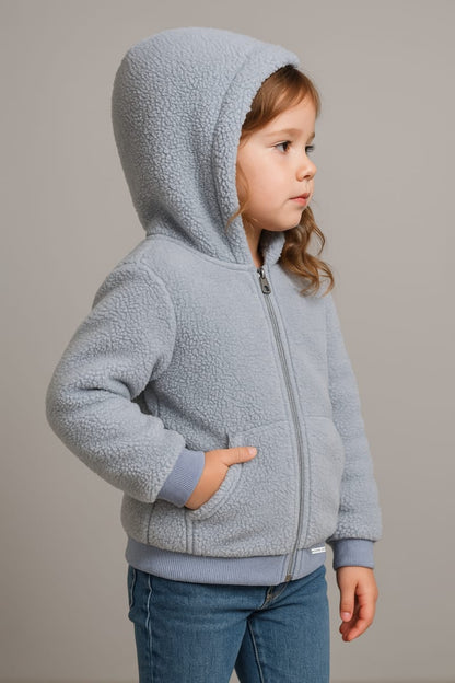 Cotton Sweatshirt with Front Zip – Comfortable & Stylish Girls Sweatshirt