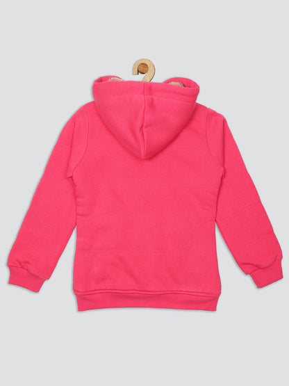 Pampolina Girls Solid Sweatshirt -Coral
