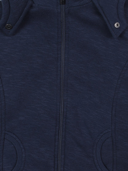 Pampolina Paris Printed Hoddie Sweatshirt -Navy