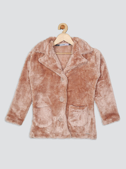 Pampolina Girls Solid Sweatshirt -Fawn