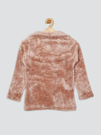 Pampolina Girls Solid Sweatshirt -Fawn