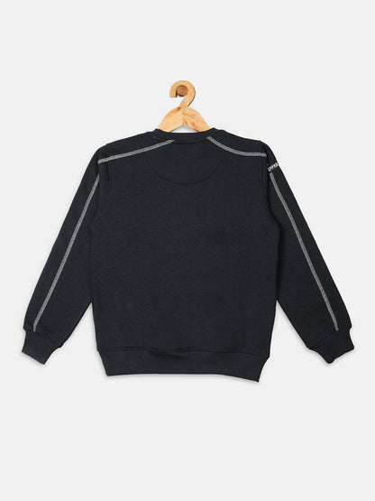 Pampolina Boys Printed Sweatshirt-Navy