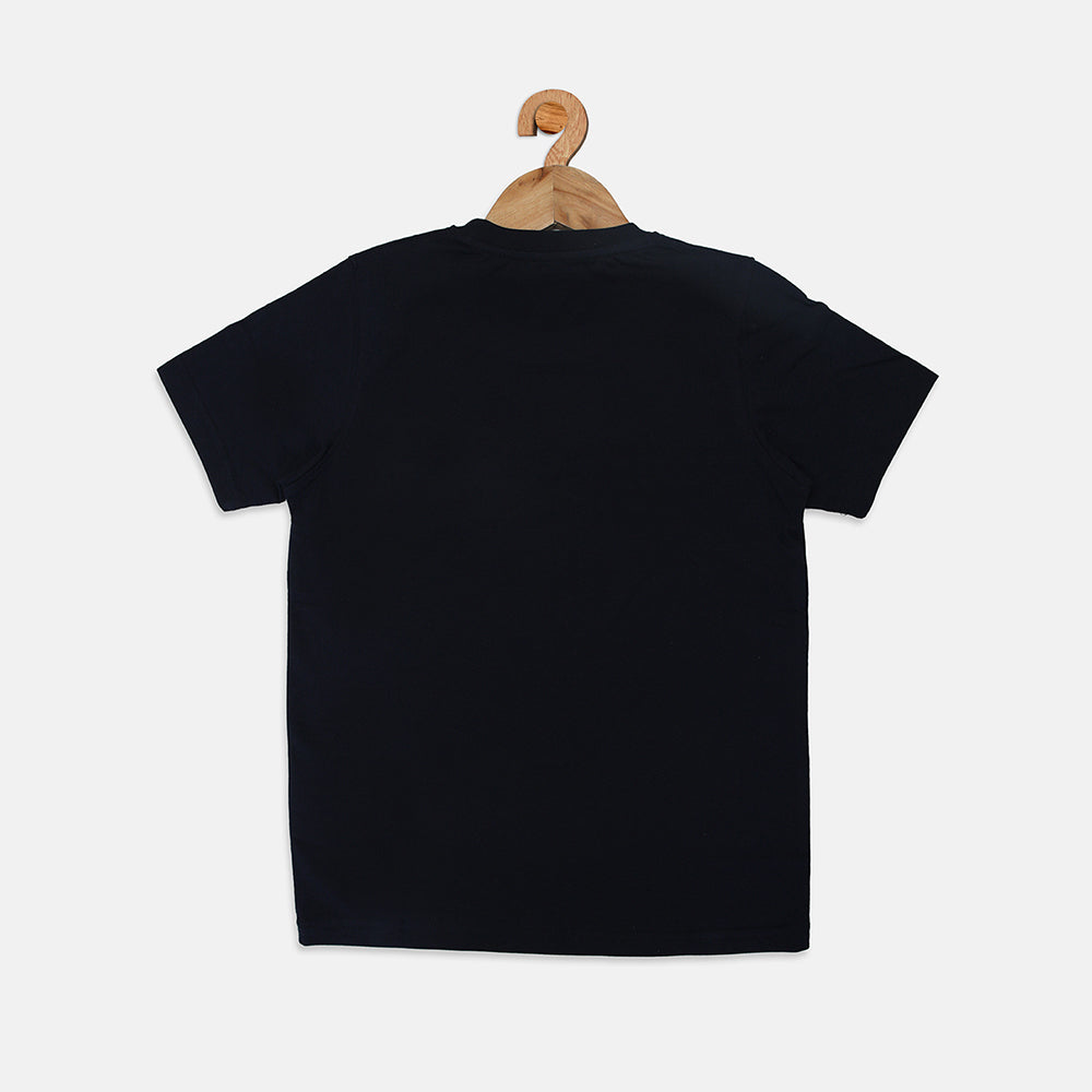 Nins Moda Boys Round Neck T-shirt-Navy